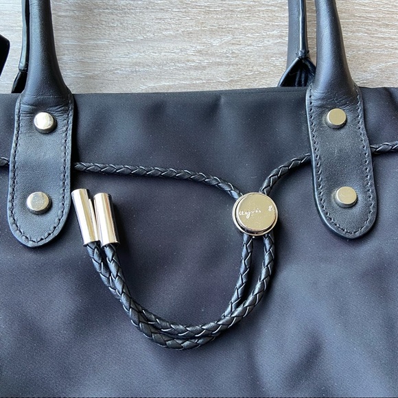 Agnes B Nylon Handbag Tote - Picture 11 of 15